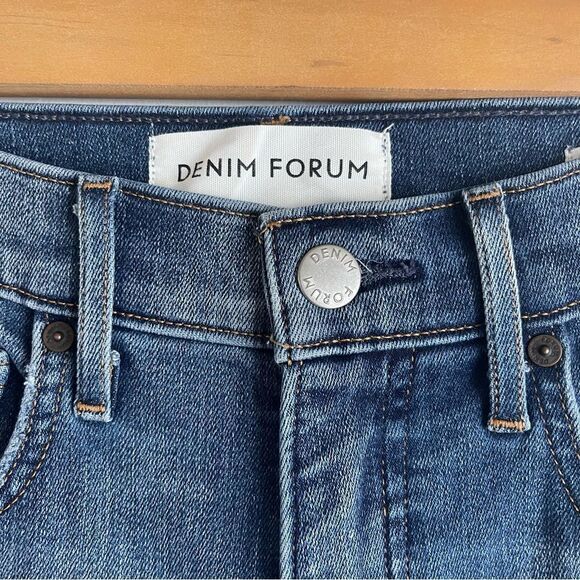 Denim Forum The Lola High Rise Skinny Medium Wash Jean Size 26 - Picture 7 of 8